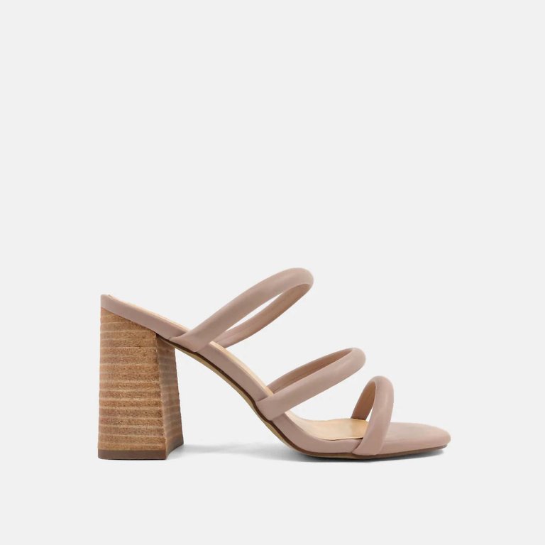 Ginger Heel Sandal In Mauve - Mauve