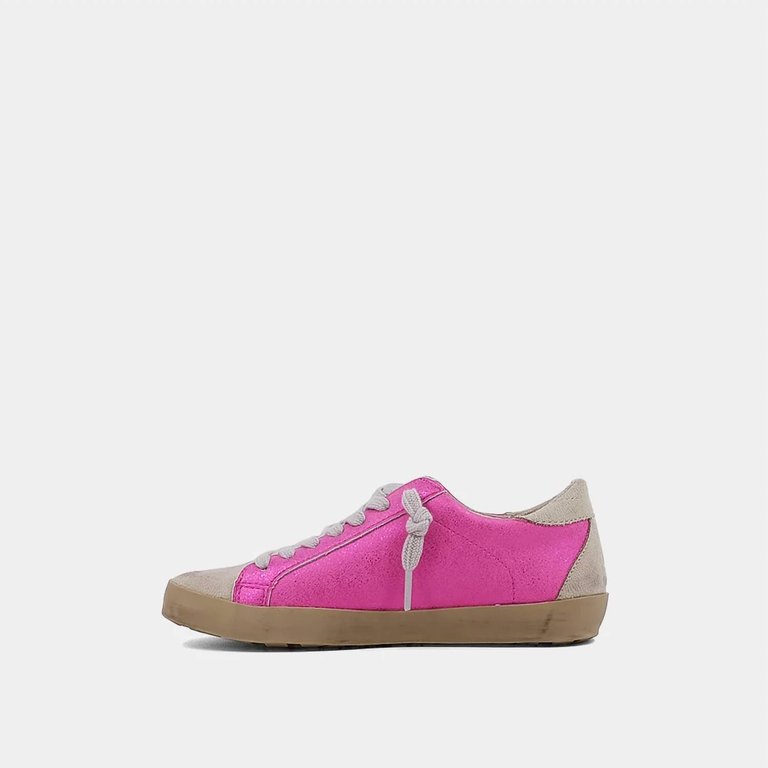 Kid's Paula Sneakers In Metallic Fuchsia