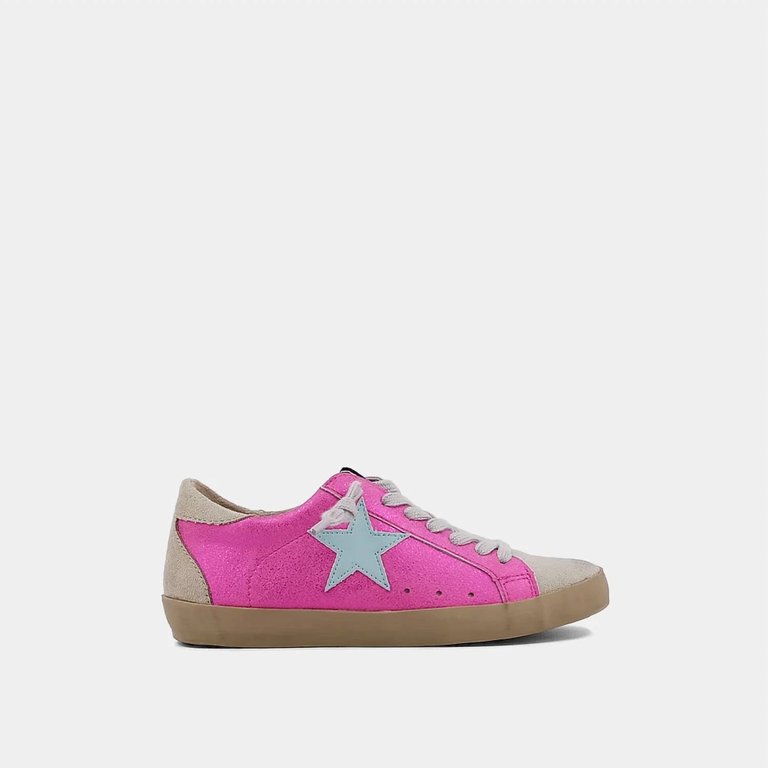 Kid's Paula Sneakers In Metallic Fuchsia - Metallic Fuchsia