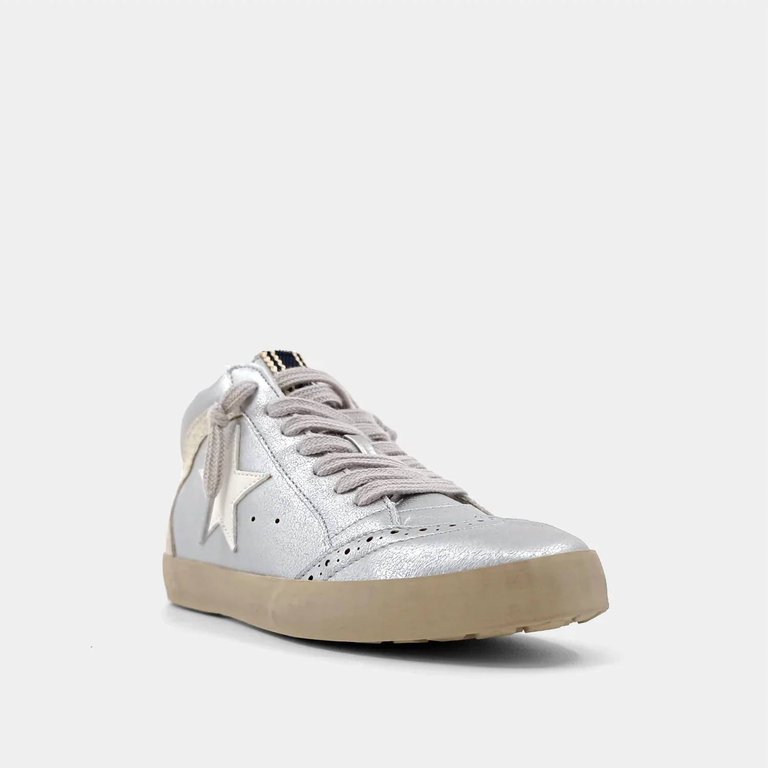 Kid's Paulina Sneakers In White Silver