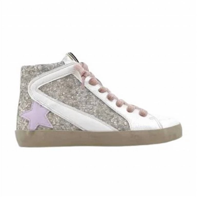 Kid's Roxanne Sneakers In Pearl Glitter - Pearl Glitter