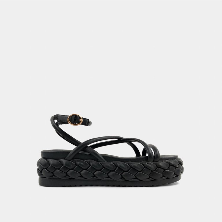 Lilith Platform Sandal In Black - Black