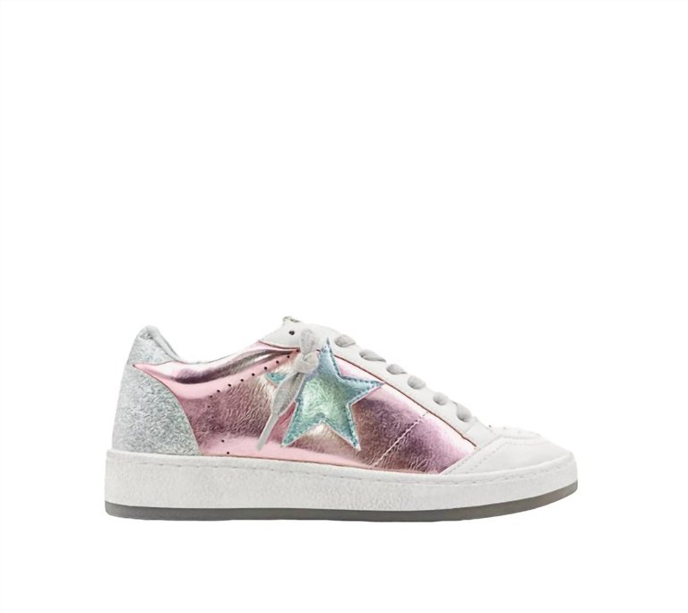 Paz Kids Sneakers In Metallic Pink - Metallic Pink