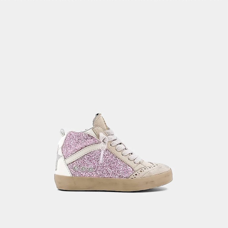 Toddler's Riley Sneakers In Pink Glitter