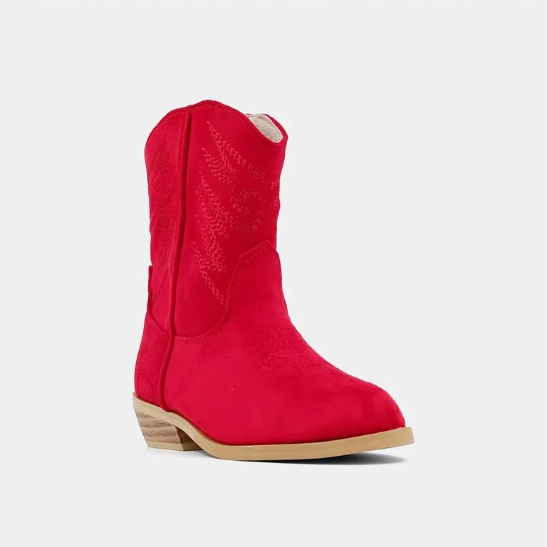 Toddler's Zahara Boots In Red Suede - Red Suede