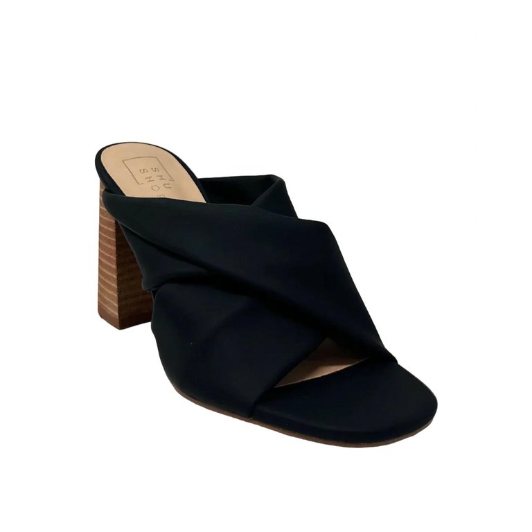 Women Fiji Heel Sandal In Black - Black