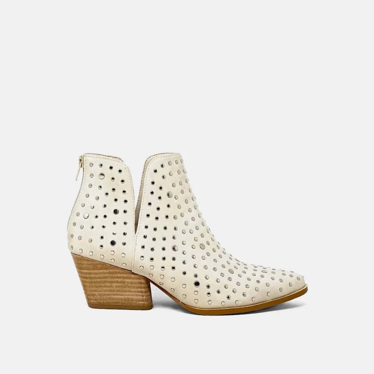 Women's What's Up Stud Booties In Taupe - Taupe