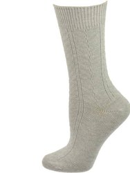 Chevron Pattern Medium Thick Bamboo Crew Socks