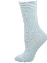 Chevron Pattern Medium Thick Bamboo Crew Socks