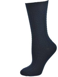 Chevron Pattern Medium Thick Bamboo Crew Socks