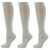 Classic Cable Knit Cotton Knee High Socks 3 Pair Pack