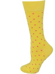 Combed Cotton Pin Dot Crew Casual Women's 3 Pr. Pack Socks