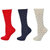 Combed Cotton Pin Dot Crew Casual Women's 3 Pr. Pack Socks - Red/Navy/Winter White