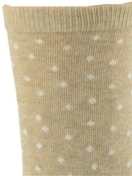 Cotton Crew Stripped and Pin Dot Dress Socks