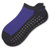 Heel Guard Mesh Top Cotton Anklet High Socks with Non Skid Gripper - Navy