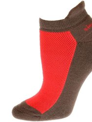 Heel Guard Mesh Top Cotton Anklet High Socks with Non Skid Gripper