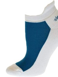 Heel Guard Mesh Top Cotton Anklet High Socks - White