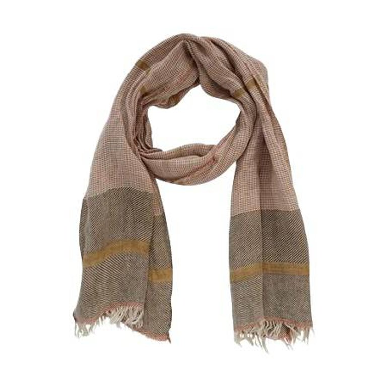 Men's and Women's Unisex Lightweight Scarf, Oversized Cotton Linen Scarves - Cinnamon