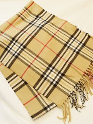 Men's and Women's Unisex Plaid Cashmere Feel Scarf, Oversized Scarves, Softer than Cashmere features