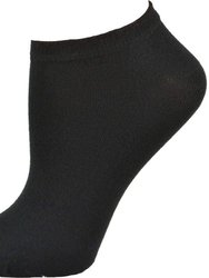 No Show Anklet Bamboo Socks - 3 Pairs - Black