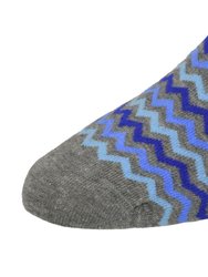 Ocean Wave Pattern Combed Cotton Socks