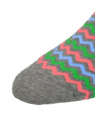 Ocean Wave Pattern Combed Cotton Socks