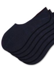 Performance Combed Cotton Invisible Socks with Silicone 3 pair pack - Navy