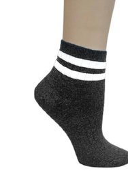 Rayon from Bamboo Quarter Hi Performance Socks - Charcoal 1 Pair