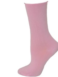 Rayon from Bamboo Roll Top Mid-Calf Crew Socks 3 Pair Pack