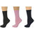 Rayon from Bamboo Roll Top Mid-Calf Crew Socks 3 Pair Pack