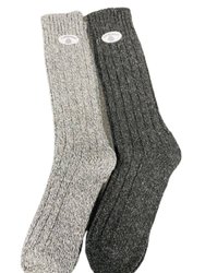 Regenerated Sierra Socks Men Perfect Fit Wool Crew Socks - Black/Charcoal