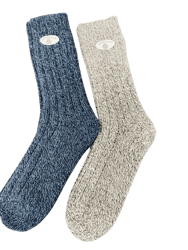 Regenerated Sierra Socks Women’s Perfect Fit Wool Crew Socks - Navy/Gray
