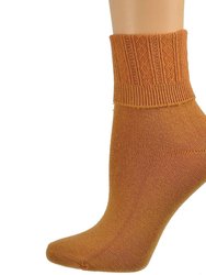 Sierra Socks Women Triple Cuff Crew Cotton Colorful Socks 6 Pair Pack