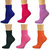 Sierra Socks Women Triple Cuff Crew Cotton Colorful Socks 6 Pair Pack