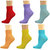 Sierra Socks Women Triple Cuff Crew Cotton Colorful Socks 6 Pair Pack