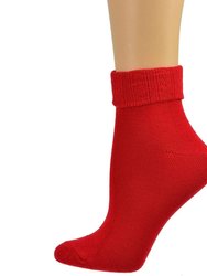 Sierra Socks Women Triple Cuff Crew Cotton Colorful Socks 6 Pair Pack