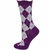 Sparkly Cotton Argyle Crew Socks - 2  Pairs