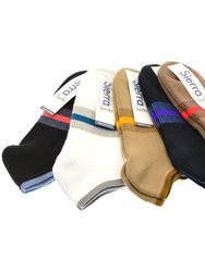 Tipped Cushioned Arch Support No Show Performance Cotton Socks