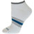 Tipped Cushioned Arch Support No Show Performance Cotton Socks - White
