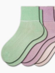 Women's 100% Combed Cotton Ankle Turn Cuff - 3 Pair Pack