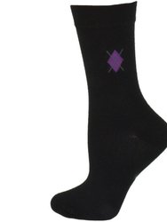 Women's Argyle Pattern Bamboo Crew Socks