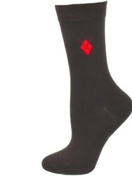 Women's Argyle Pattern Bamboo Crew Socks