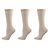 Women's Solid Color Bamboo Crew Socks - 3 Pairs - White