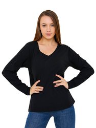 Women's V-Neck Long Sleeve T-Shirts