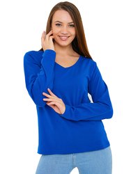 Women's V-Neck Long Sleeve T-Shirts