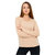 Women's V-Neck Long Sleeve T-Shirts - Sand