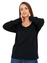 Women's V-Neck Long Sleeve T-Shirts