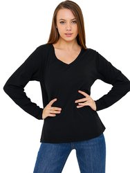 Women's V-Neck Long Sleeve T-Shirts