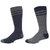 Wool Blended Crew Marled Men 2 Pair Pack Outdoor Hiking Socks - Navy