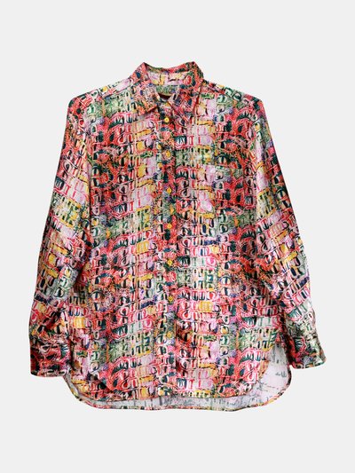 Sies Marjan Sies Marjan Women's Croco Print Sander Satin Shirt Blouse product